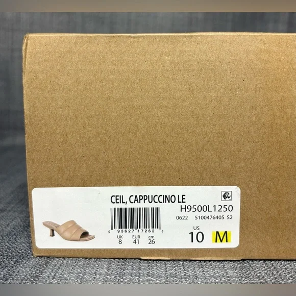 Vince Ceil Mule Sandals Cappuccino Leather Size 10M - Picture 8 of 8